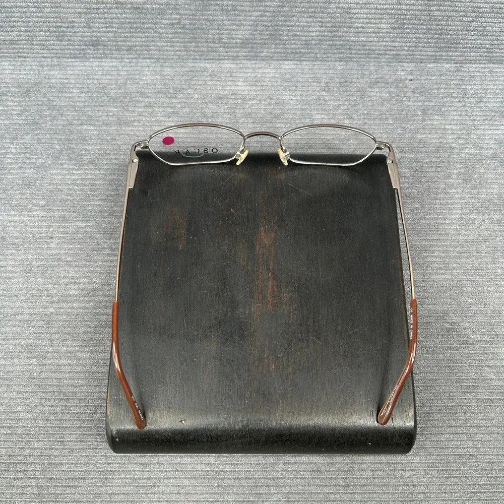 Oscar by Oscar de la Renta OS226 059 135 Silver Brown Y2k Eyeglass Frames